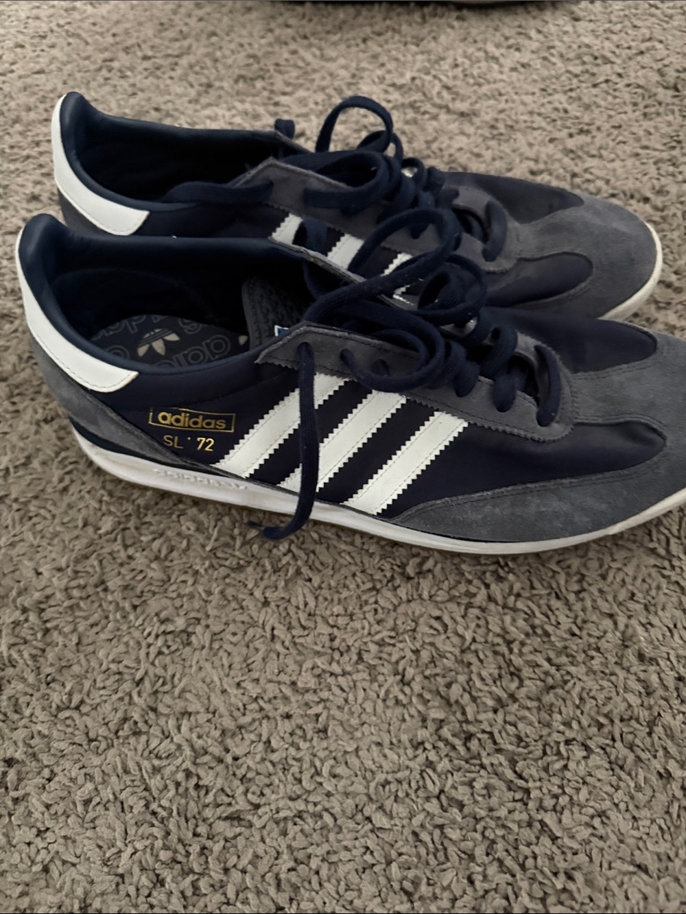adidas SL 72 Men’s Sneakers - Navy & White with Gold Accent